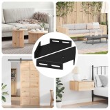 vidaXL Bracket de Colț 2 pcs Negru 138,5 x 50,5 x 16 mm Fier 864822