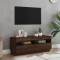 vidaXL Comodă TV cu lumini LED, stejar maro, 100x35x40 cm