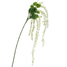Ramura de agatat decorativa artificiala cu flori mici albe,plastic,110 cm