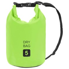 Rucsac impermeabil, verde, 5 L, PVC