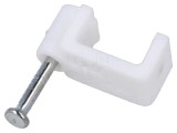 Element de susținere natural pentru cablu plat 100 buc TIE10 cu cui