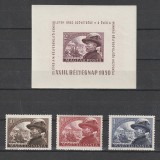 B&eacute;lyegnap 23 Bem (Ziua Marcii Postale) LP 1198-1201 1950, Nestampilat