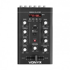 Vonyx STM500BT, mixer Dj cu 2 canale, MP3-Player, USB-port, negru foto