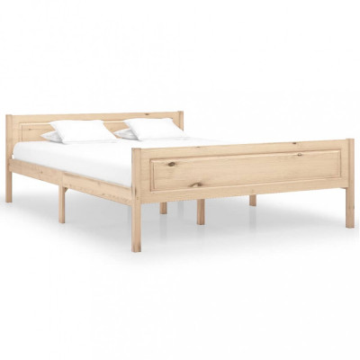 Cadru de pat, 140x200 cm, lemn de pin masiv foto