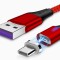 CABLU DATE INCARCARE 2IN1 FAST CHARGE 3.0 USB LA MICRO USB/TYPE-C 1.5M 5A ROSU