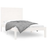 Cumpara ieftin Cadru de pat, alb, 90x200 cm, lemn masiv