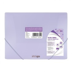 Mapa Strigo A4 cu elastic, Pastel Liliac