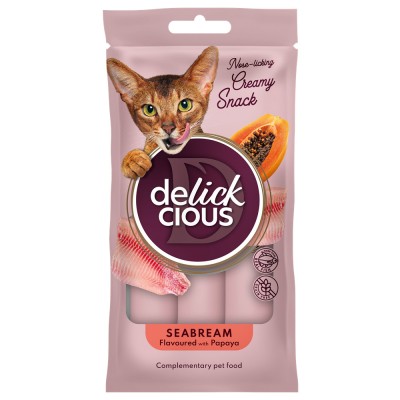 DELICKCIOUS, Recompense cremoase cu dorada si aroma de papaya, 60g foto