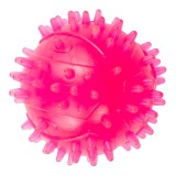 Jucarie din cauciuc eco pentru caini, forma de Minge cu Tepi, 4 CM, roz