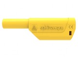 Conector banană 4mm 32A 1kV galben aurit cu izolație