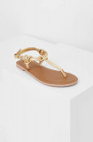 Answear Lab sandale de piele Femei, culoarea auriu