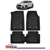 Covorase Auto TeamCar&reg; Tip Tavita Compatibile Jaguar F-Pace I (2016+) Negru Material Rezistent, Cauciuc