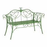 Cumpara ieftin Banca de gradina Mobikon ETELIA Metal Verde 131x49x89 cm Sarcina Maxima 150 kg
