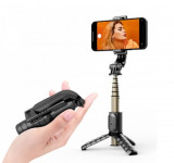 Cumpara ieftin Selfie stick tripod rotatie 360 Q10, bluetooth, telecomanda, IPF