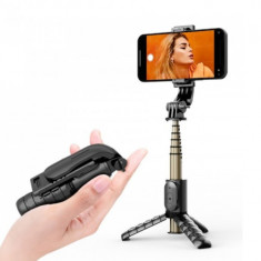 Selfie stick tripod rotatie 360 Q10, bluetooth, telecomanda