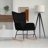 Cumpara ieftin Scaun balansoar, negru, material textil