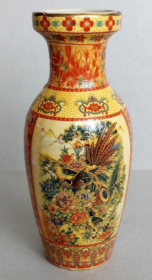 Vaza ceramica 20cm inaltime, ornamente vegetale si figurative tip Sporul Casei foto