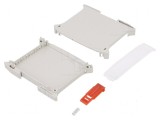 Carcasă pentru șină DIN ABS gri 101mm x 22,5mm x 80,5mm