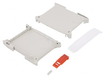 Carcasă pentru șină DIN ABS gri 101mm x 22,5mm x 80,5mm foto