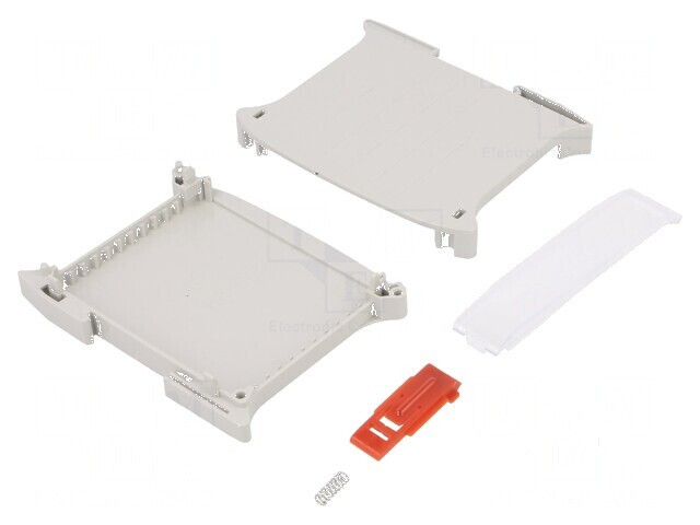 Carcasă pentru șină DIN ABS gri 101mm x 22,5mm x 80,5mm