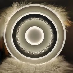 Lustra LED DOLIANA, 70W, Diametru 40cm, lumina Rece/Calda/Neutra, Alb foto