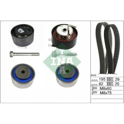 Kit distributie Land Rover Discovery 3 (L319), Discovery 3 Van (L319), Discovery 4 (L319), Range Rover Sport I (L320), 2.7 TD 4x4, 2.7 D 4x4, INA foto
