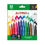 Carioca lavabila, 12 culori/cutie, ALPINO Up