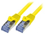 Patch Cord S/FTP Cat 6a LSZH Galben 10m 26AWG, Logilink