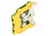 Terminal de &icirc;mbinare TE Connectivity Entrelec pentru șină DIN galben-verde 2 terminale