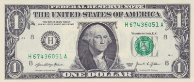 Bancnota Statele Unite ale Americii 1 Dolari 2021 - UNC ( H = St.Louis ) foto