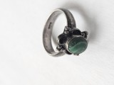 Inel din argint cu malachit #3091