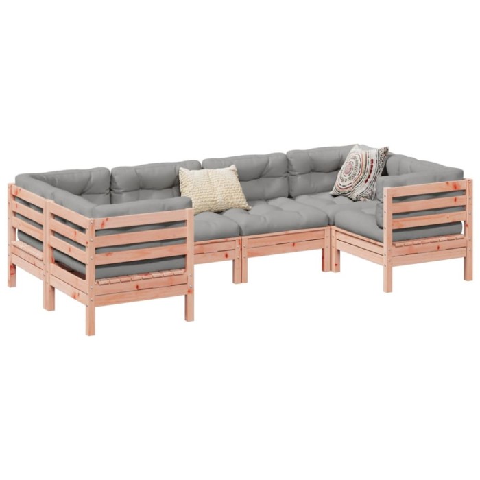 Gossi set canapele gradina cu perne, 6 piese, lemn masiv brad douglas