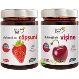 Pachet Dulceata de Capsuni fara Zahar 360g + Dulceata de Visine fara Zahar 360g