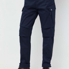 G-Star Raw pantaloni barbati, culoarea albastru marin, cu fason cargo