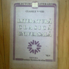 a2d Literatura Clasica Universala. Clasele V-VIII - volumul 4