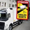 Set 10 buc. sticker autocolant &quot;Unghi Mort&quot;, Eticheta Autocolanta &quot;ANGLES MORTS&quot; pentru camioane, dimensiune 17 x 25 cm FAVLine Selection, Oem