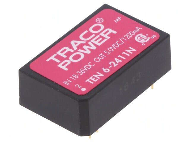 Convertor DC/DC 6W 18-36V la 5V 1200mA DIP24