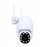 Cumpara ieftin Camera supraveghere IP de exterior, rotativa, WiFi ZOOM 2MP 2MPx, Gonga&reg; Alb