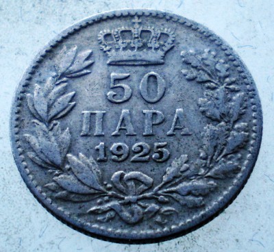 1.395 YUGOSLAVIA JUGOSLAVIA IUGOSLAVIA ALEXANDER I 50 PARA 1925 (b) foto
