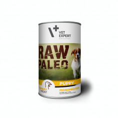 Hrana umeda pentru caini, RAW PALEO Puppy, conserva monoproteica, carne de curcan, 400 g AnimaPet MegaFood