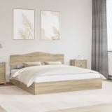 Cumpara ieftin Pat cu storage Stejar Sonoma 180 x 200 cm Lemn prelucrat