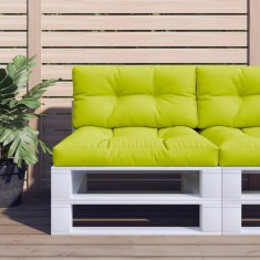 vidaXL Perne de paleți, 2 buc, verde aprins, material textil 360722