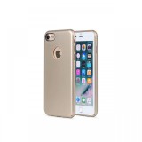 Carcasa iPhone 7/8/SE2020/SE2022 Meleovo 360 Shield Gold(metalizata fina, captuseala din microfibra)