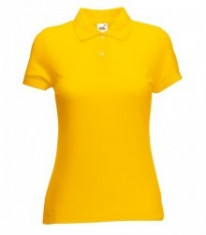 Tricou polo FRUIT OF THE LOOM Lady Yellow foto