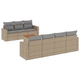 Cumpara ieftin Patio Sofa Set 7-Locuri Amestec de bej si gri deschis