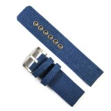Cumpara ieftin Curea Ceas Textil Albastra 24mm Time Veranda NATO, Catarama Argintie, Rezistenta