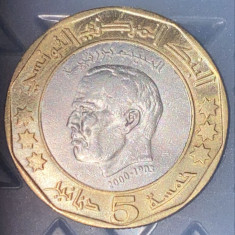 MONEDA BIMETAL 5 DINARI TUNISIA 2002 / POZE