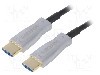 Cablu HDMI - HDMI, din ambele parţi, HDMI mufa, 10m, negru, QOLTEC - 50473