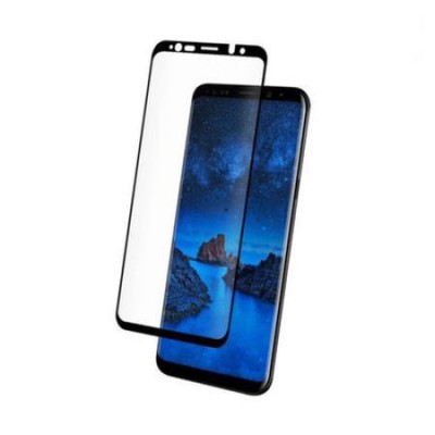 Folie protectoare compatibila cu Samsung Galaxy S9 Plus, Sticla temperata 9H, Negru-Transparent foto
