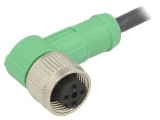 Cablu Conectare M12 4PIN Unghi 3m 250VAC 4A PUR